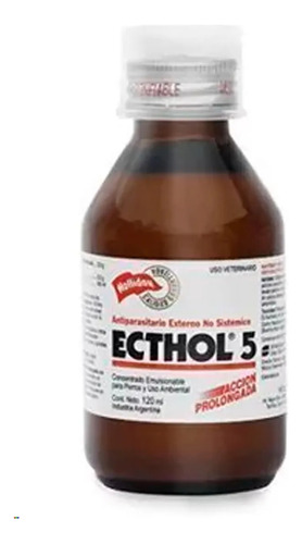 Ecthol 5 Pulguicida Garrapaticida Perros holliday x 70ml