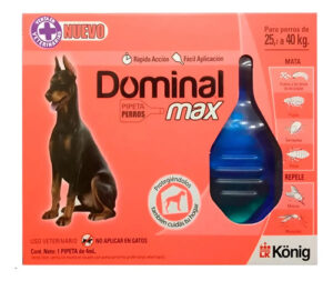 Pipeta Dominal Max Perro 25-40 Kg Pulgas Y Garrapatas