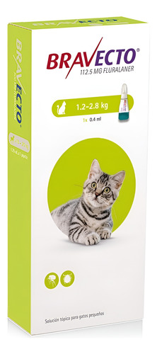 Bravecto Pipetas Antipulgas Gatos De 1.2 A 2.8 Kg