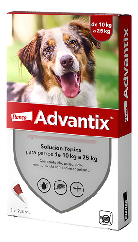 Pipeta Para Perros Advantix De 10 A 25 kg