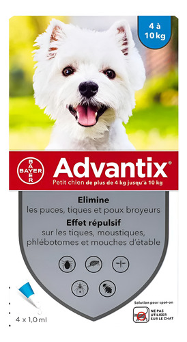 Pipeta Para Perros Advantix  4 A 10 Kg