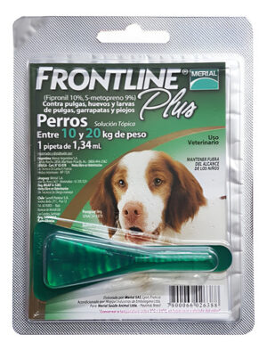 Pipeta Para Perros Frontline Plus 10 A 20 Kg