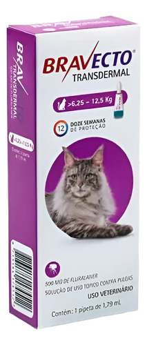 Bravecto Pipetas Antipulgas Gatos De 6.25 A 12.5 Kg