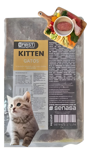 Alimento First Natural Congelado Gatito Kitten X 1 Kg