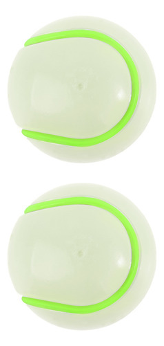 Pelotas Pack X2 Para Perros Iluminadas Con Sonido Afp De Tpr Color Verde Claro