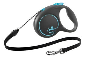 Correa Extensible Flexi Black Desing Small Cordón 5m Hasta 12 Kg Azul