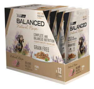 Vitalcan Pouch Alimento Húmedo Perro Adulto Cerdo 100g Pack 12 Uds