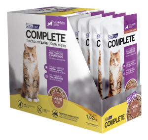 Vitalcan Pouch Complete Gato Adulto Sabor Carne 85g X 12 Und