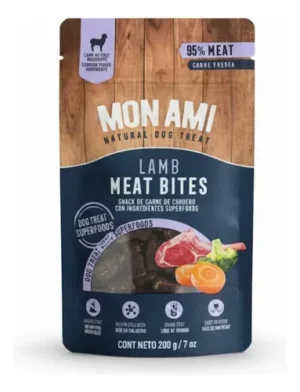 Mon Ami Meat Bites Lamb Snacks Premium Para Perros x 200 Gr