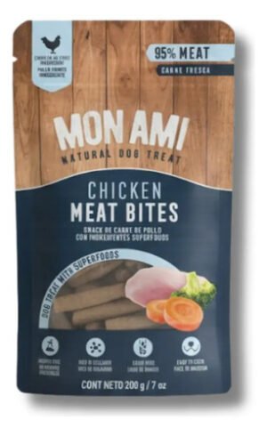 Snacks Para Perros Mon Ami Meat Bites Pollo 200 Gr Premium