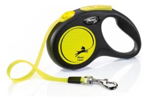 Correa Flexi Neon Cinta Medium 5 Mts 25 Kg Negro/amarillo Fluo