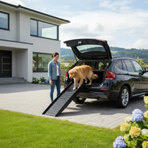 Rampa Afp Plegable Para Mascotas Hasta  90 Kg. Negro Grande