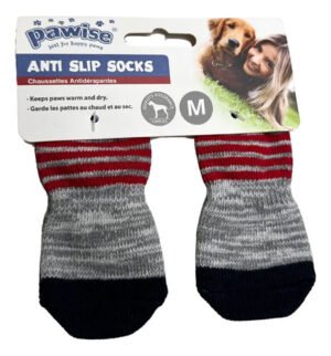 Medias Antideslizantes Pawise Perro Talle Mediano Pack X 4 Gris