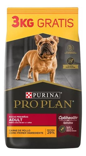 Pro Plan Optihealth Perro Adulto De Raza Pequeña 12 Kg + KG BONUS