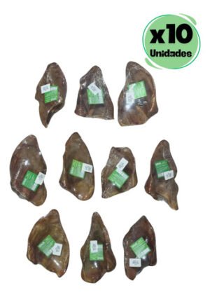 Orejas Growis De Cerdo Natural Termoselladas Para Perro X10 Pack Unidades