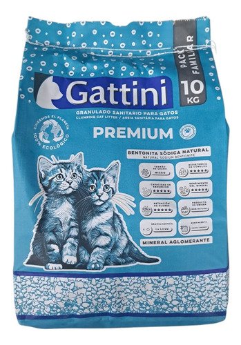 Gattini Premium Piedras Aglomerantes Bentonita Pack 10kg