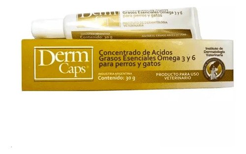 Derm Caps Omega 3 Y 6 Para Perro Y Gato 30 G
