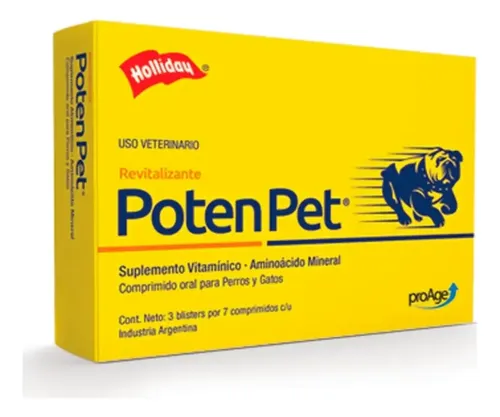 Poten Pet Revitalizante Perro Gato X21 Comprimidos Hollidays